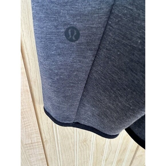Lululemon Sweater Adult XL Gray Gridliner Fleece Full Zip Hoodie Stretch Mens - Picture 8 of 9